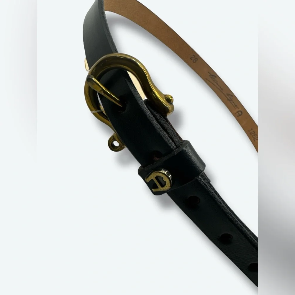 1990s Etienne Aigner Navy Signature Belt - Picture 4 of 5